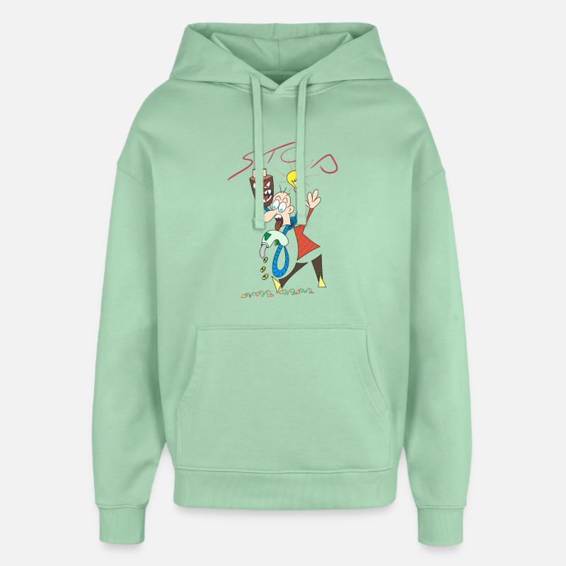 Stop à l'augmentation de l'énergie. - Sweat à capuche unisexe Stanley/Stella Oversized - jade brumeux