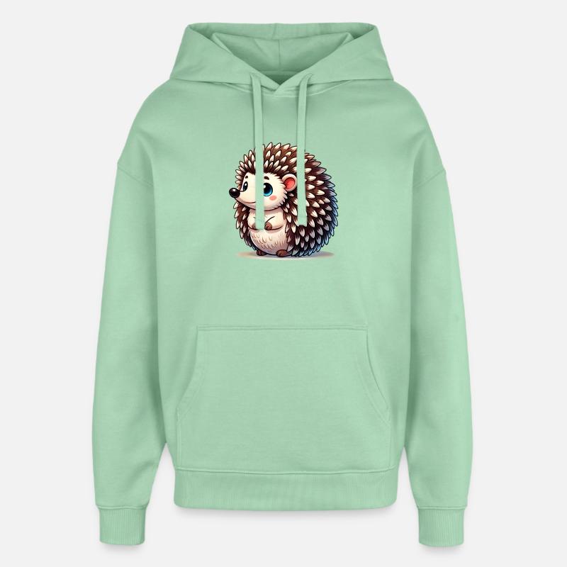 Hérisson - Sweat à capuche unisexe Stanley/Stella Oversized - jade brumeux