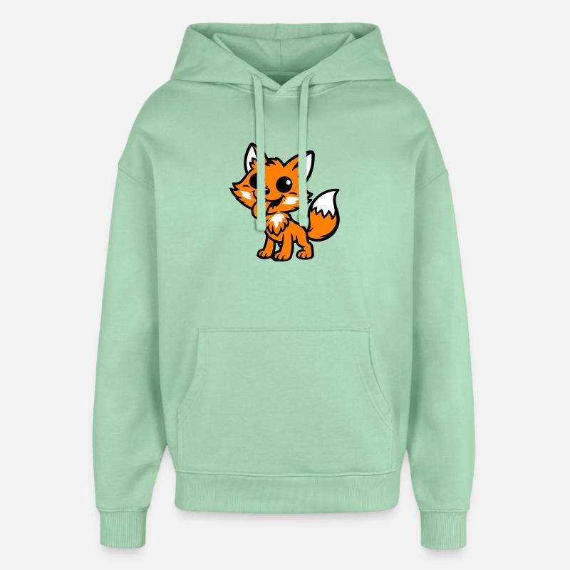 Bande dessinée Fox - Sweat à capuche unisexe Stanley/Stella Oversized - jade brumeux