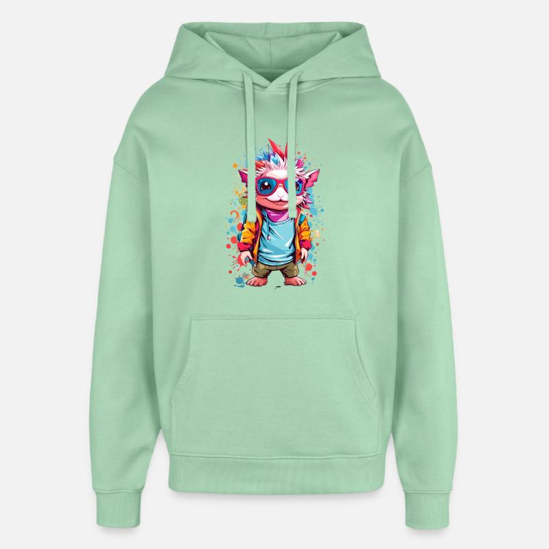 Cool Axolotl - Sweat à capuche unisexe Stanley/Stella Oversized - jade brumeux