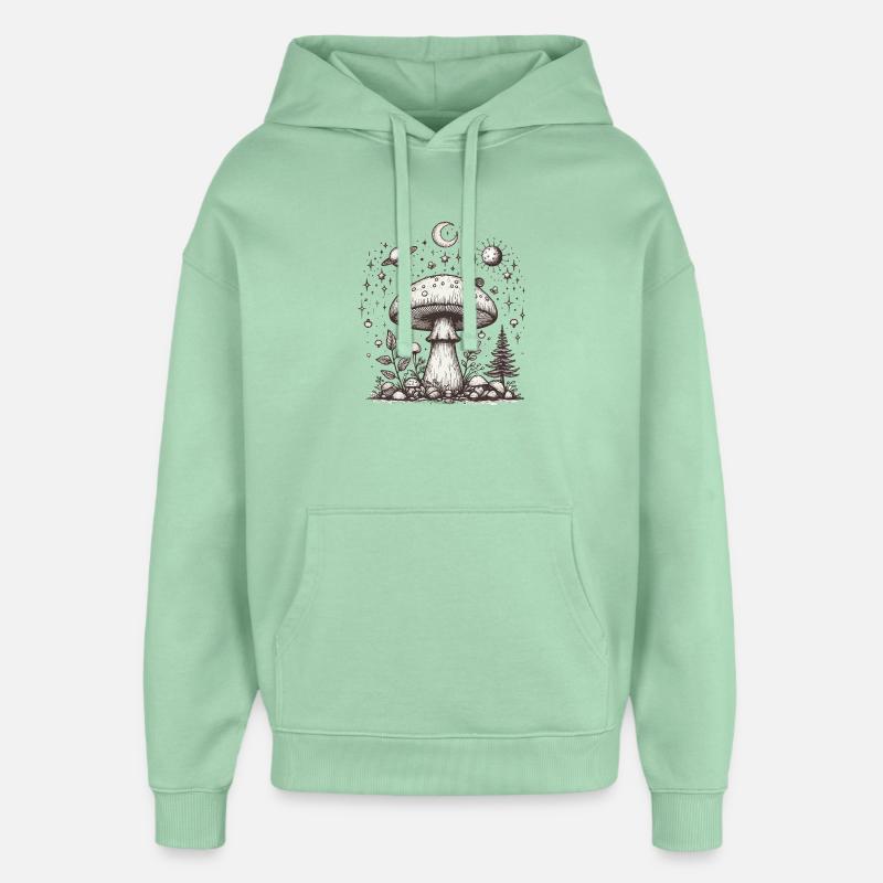Psilo champignon crapaud - Sweat à capuche unisexe Stanley/Stella Oversized - jade brumeux