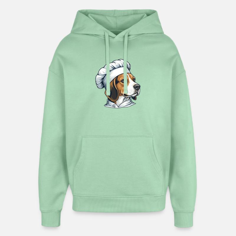 Chef Beagle – Chef chien drôle - Sweat à capuche unisexe Stanley/Stella Oversized - jade brumeux