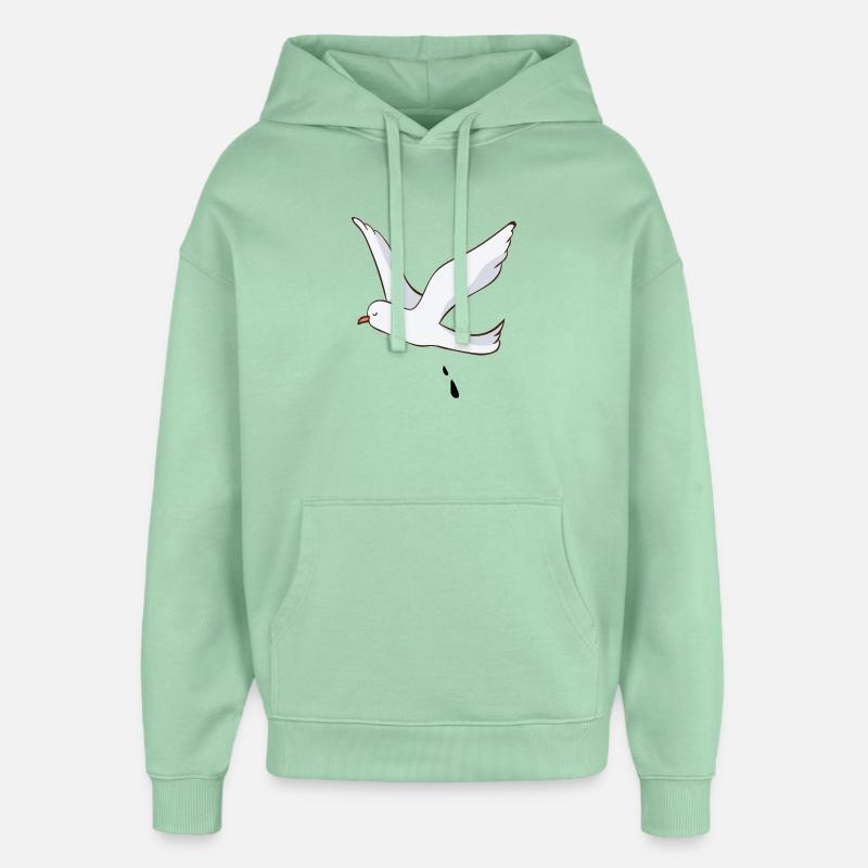 La mouette - Sweat à capuche unisexe Stanley/Stella Oversized - jade brumeux