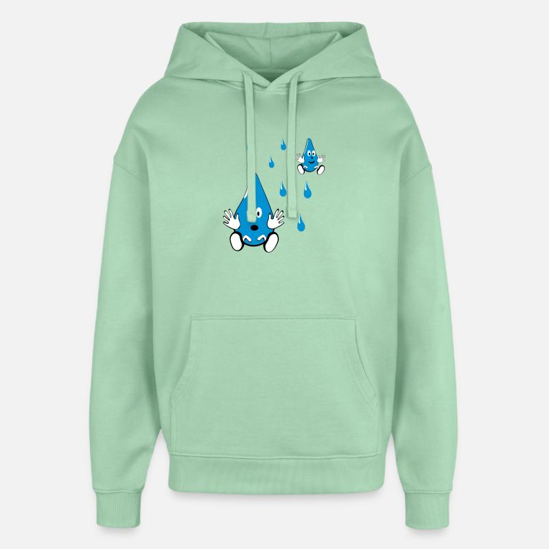 Petits amis goutte d’eau - Sweat à capuche unisexe Stanley/Stella Oversized - jade brumeux
