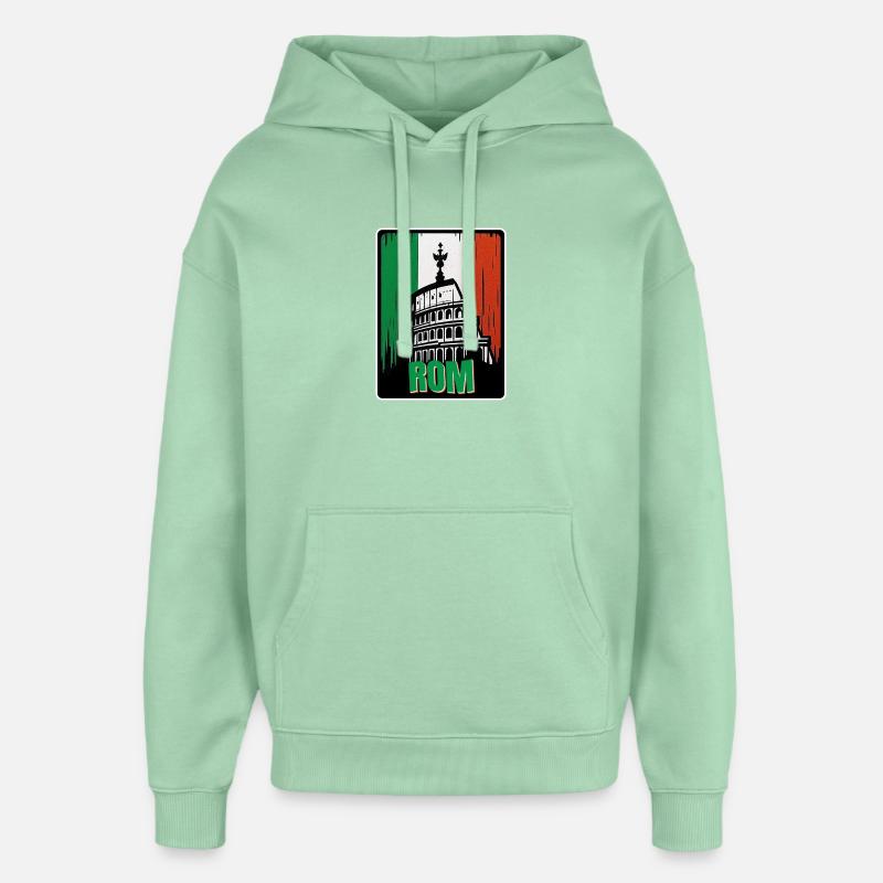 La Rome éternelle - Sweat à capuche unisexe Stanley/Stella Oversized - jade brumeux