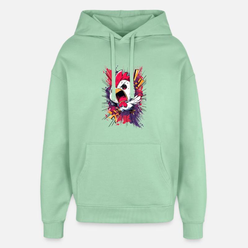 Explosion de poulet Outcry - Sweat à capuche unisexe Stanley/Stella Oversized - jade brumeux