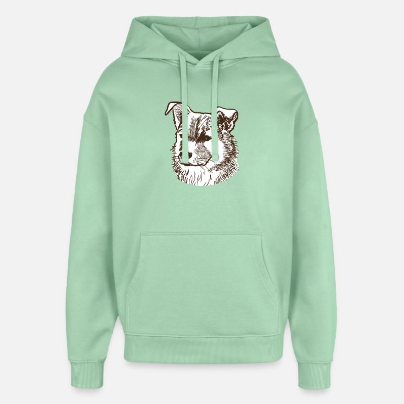 Cane - Stanley/Stella Oversized Felpa con cappuccio unisex - giada nebbiosa