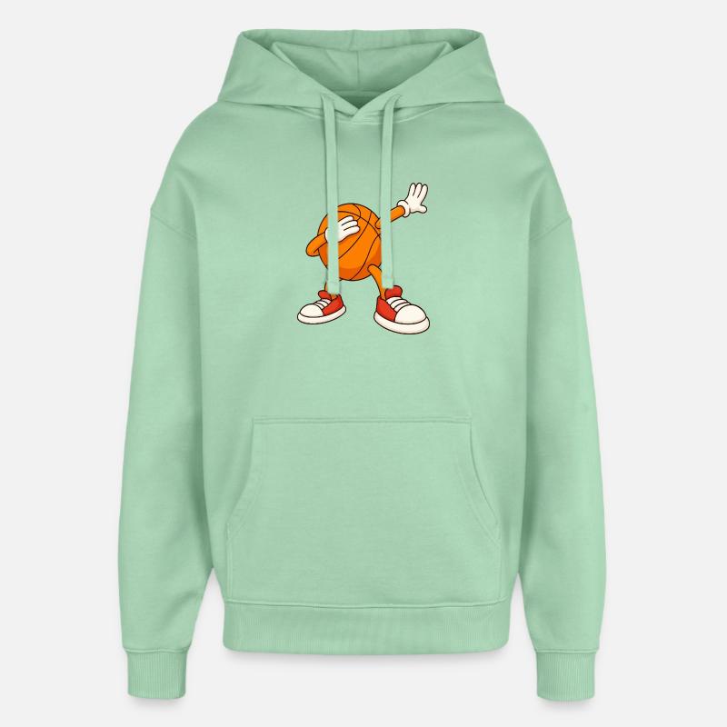 Mascotte de basket-ball couvrant le visage - Sweat à capuche unisexe Stanley/Stella Oversized - jade brumeux