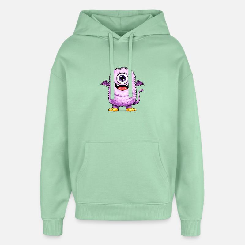 Monstre violet à un œil - Sweat à capuche unisexe Stanley/Stella Oversized - jade brumeux