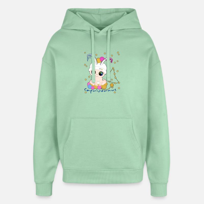 sternzeichen_capricornus - Sweat à capuche unisexe Stanley/Stella Oversized - jade brumeux