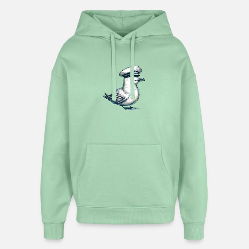 Mouette - Sweat à capuche unisexe Stanley/Stella Oversized - jade brumeux