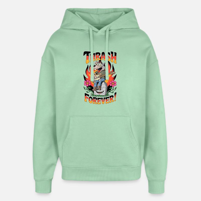 Thrash pour toujours - Sweat à capuche unisexe Stanley/Stella Oversized - jade brumeux