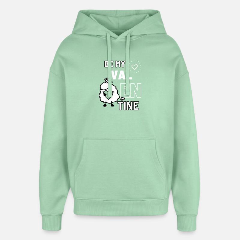 Mouton de la Saint-Valentin - Sweat à capuche unisexe Stanley/Stella Oversized - jade brumeux