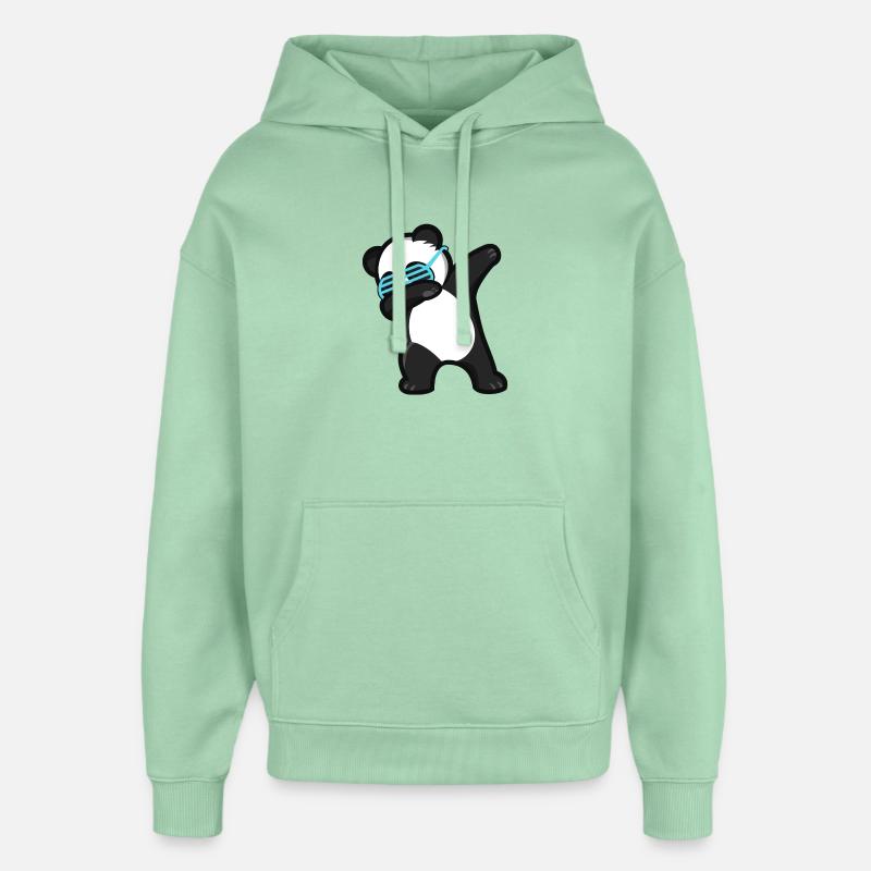 Dabbing Panda Pandabär - Sweat à capuche unisexe Stanley/Stella Oversized - jade brumeux