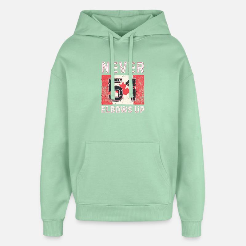 T-shirt de protestation Elbows Up Canada - Sweat à capuche unisexe Stanley/Stella Oversized - jade brumeux