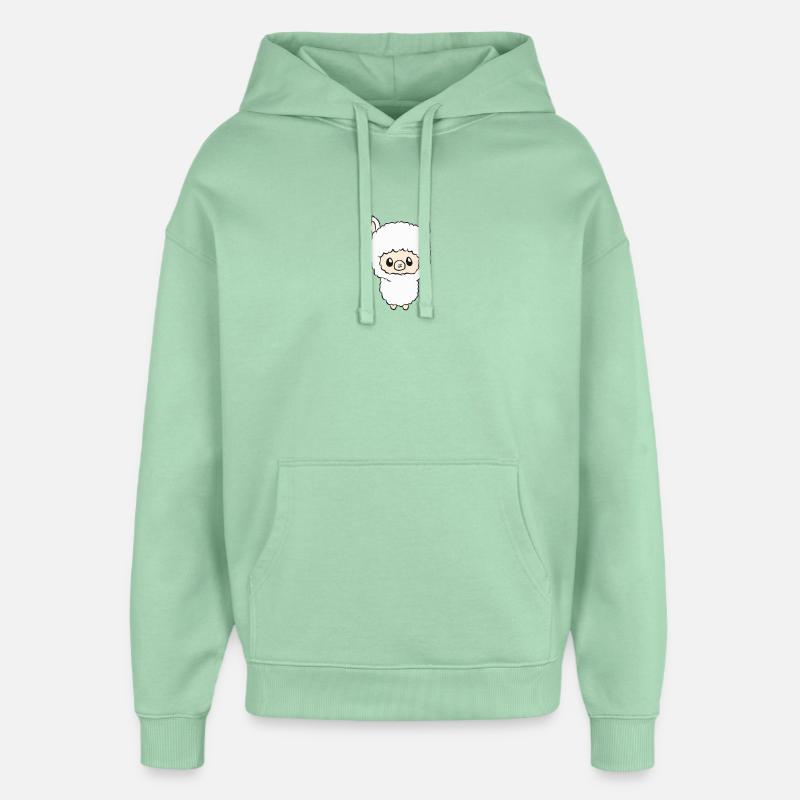 Lama - Sweat à capuche unisexe Stanley/Stella Oversized - jade brumeux
