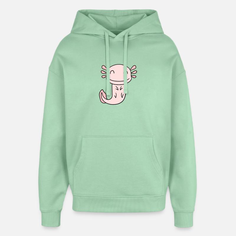 Axolotl - Sweat à capuche unisexe Stanley/Stella Oversized - jade brumeux