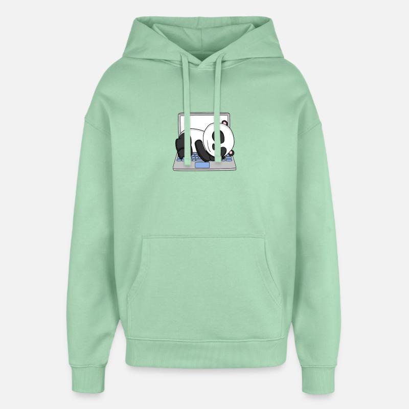 Panda - Sweat à capuche unisexe Stanley/Stella Oversized - jade brumeux