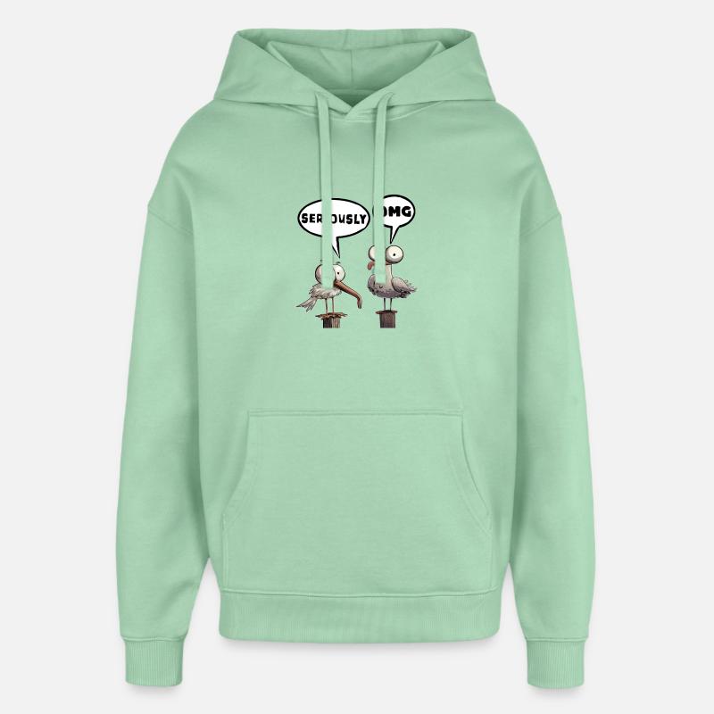 Omg, sérieusement, cool - Sweat à capuche unisexe Stanley/Stella Oversized - jade brumeux