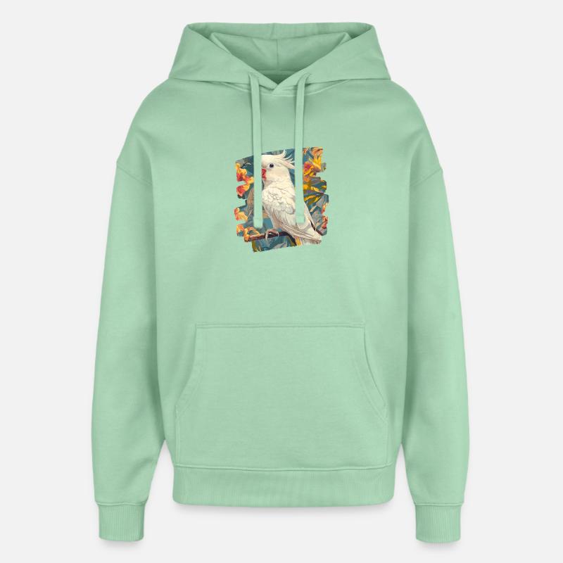 Cacatoès - Sweat à capuche unisexe Stanley/Stella Oversized - jade brumeux