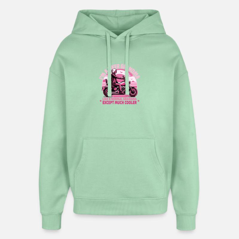 Conception audacieuse de grand-mère cavalière - Sweat à capuche unisexe Stanley/Stella Oversized - jade brumeux