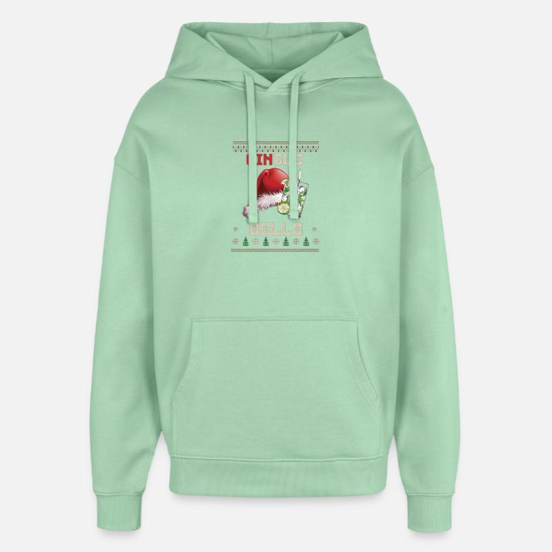 Gingle Bells Père Noël Siroter - Sweat à capuche unisexe Stanley/Stella Oversized - jade brumeux