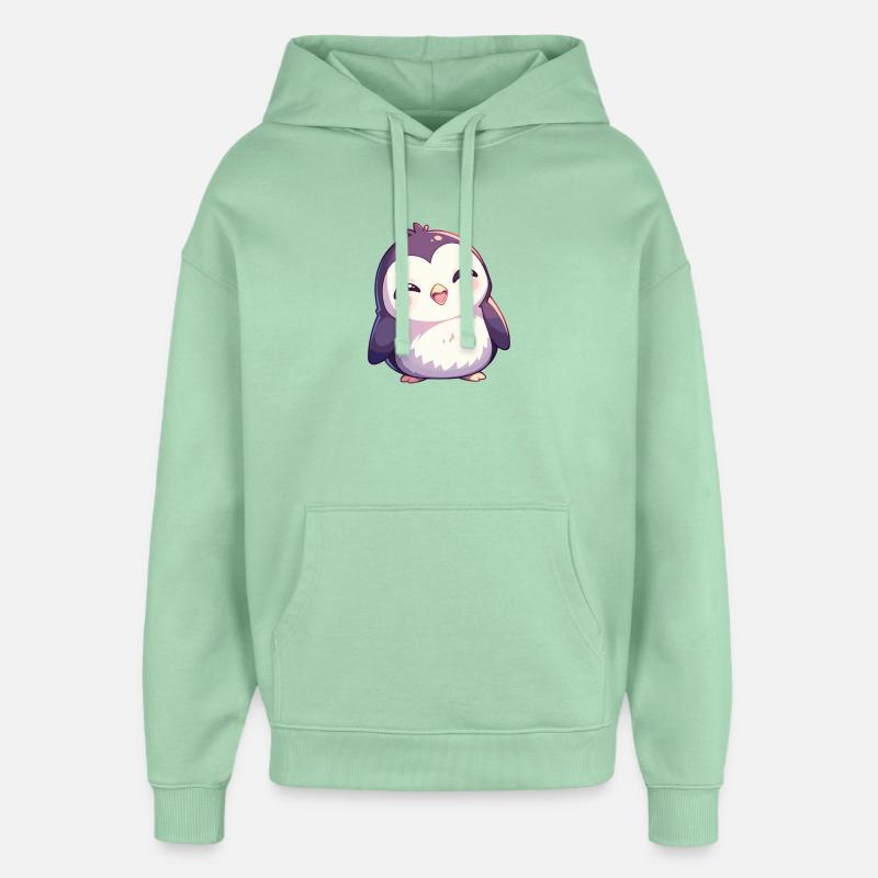 Pingouins Pingouin - Sweat à capuche unisexe Stanley/Stella Oversized - jade brumeux