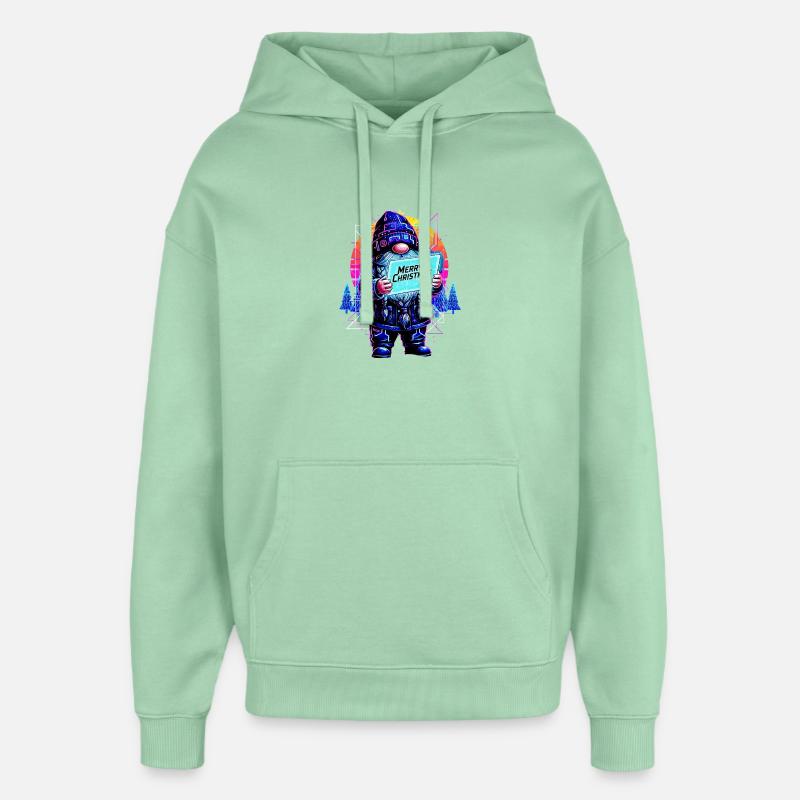 Merry Christmas - Synthwave Gnom 80s - Oversized Unisex Hoodie von Stanley/Stella - Nebeljade
