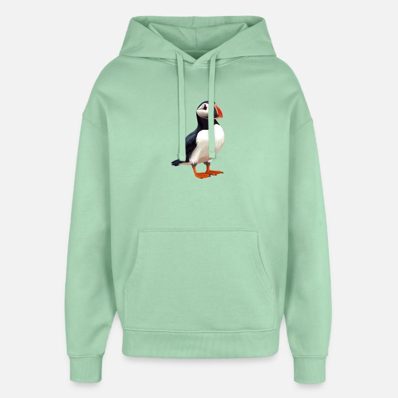 Macareux Papageientaucher - Sweat à capuche unisexe Stanley/Stella Oversized - jade brumeux