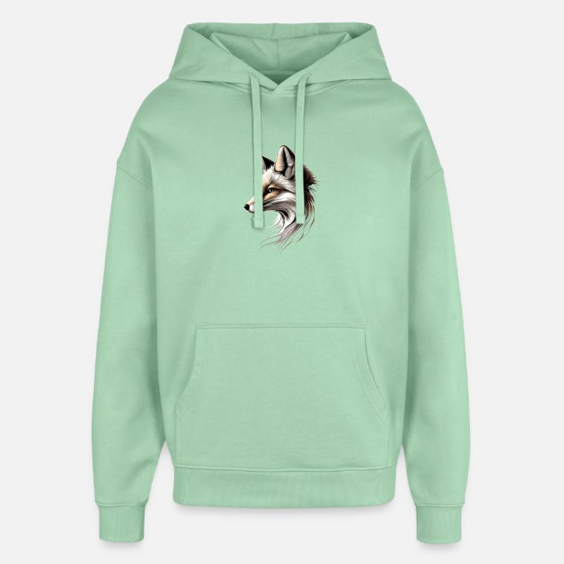 Polarfuchs Schneefuchs Eisfuchs Süßer Weißer Fuchs - Oversized Unisex Hoodie von Stanley/Stella - Nebeljade