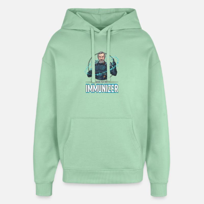 Pasteur-Immunizer-Rüstung - Oversized Unisex Hoodie von Stanley/Stella - Nebeljade