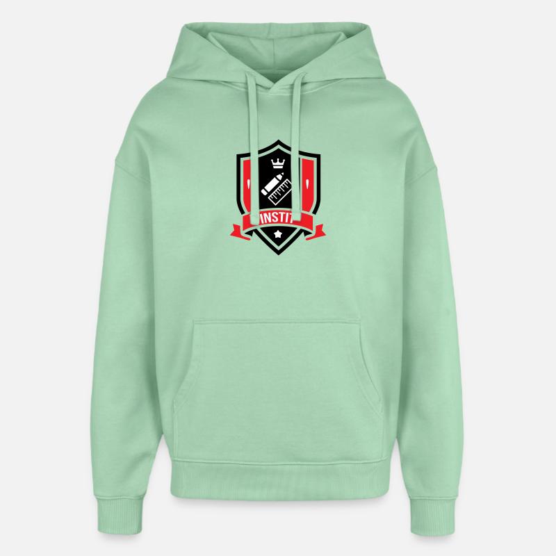 Blason Instit : L'Insigne des Maîtres d'École ! - Sweat à capuche unisexe Stanley/Stella Oversized - jade brumeux