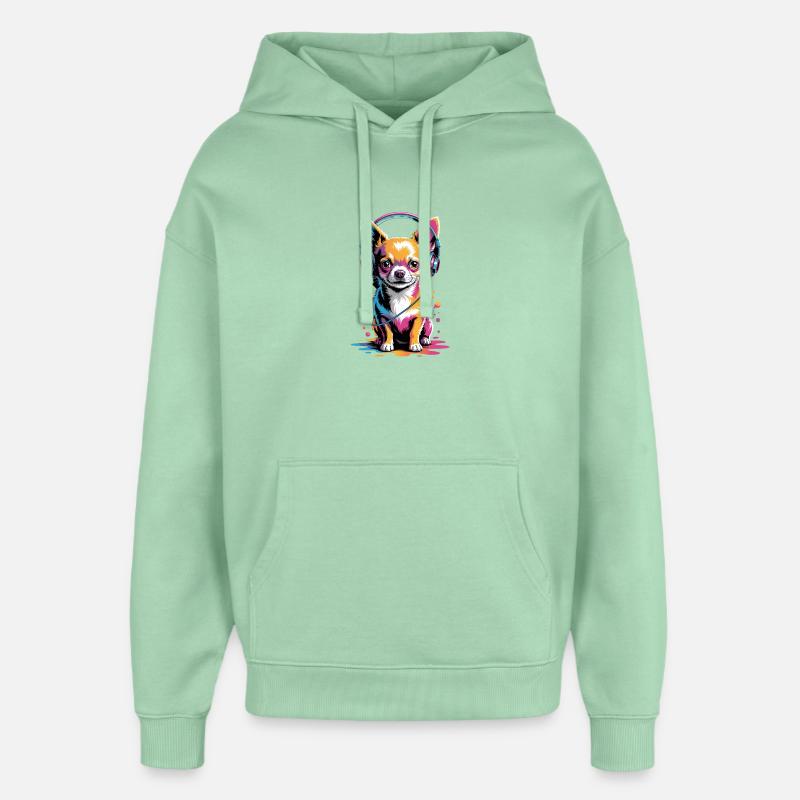 Casques Chihuahua - Sweat à capuche unisexe Stanley/Stella Oversized - jade brumeux