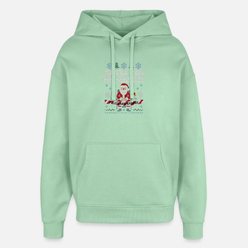 Le Père Noël était le suspect - Sweat à capuche unisexe Stanley/Stella Oversized - jade brumeux