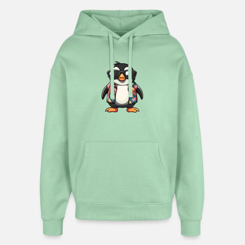 Vacances Penguin Comic - Sweat à capuche unisexe Stanley/Stella Oversized - jade brumeux