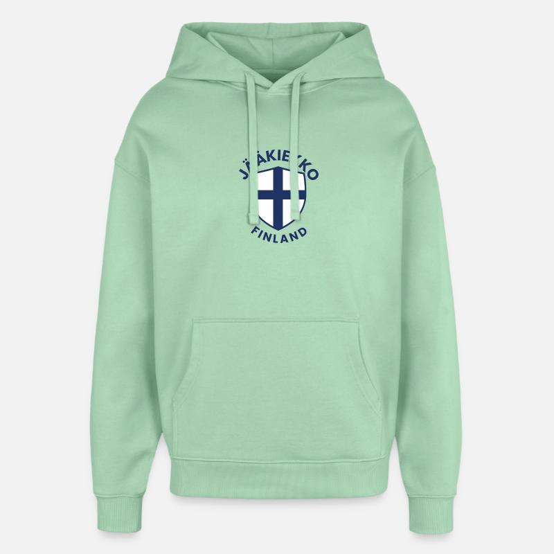 Bouclier de Finlande de Jäähockey - Sweat à capuche unisexe Stanley/Stella Oversized - jade brumeux