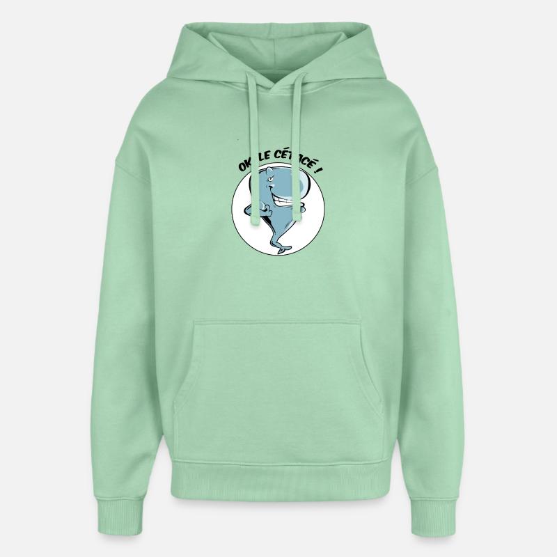 Ok, le cétacé ! - Sweat à capuche unisexe Stanley/Stella Oversized - jade brumeux