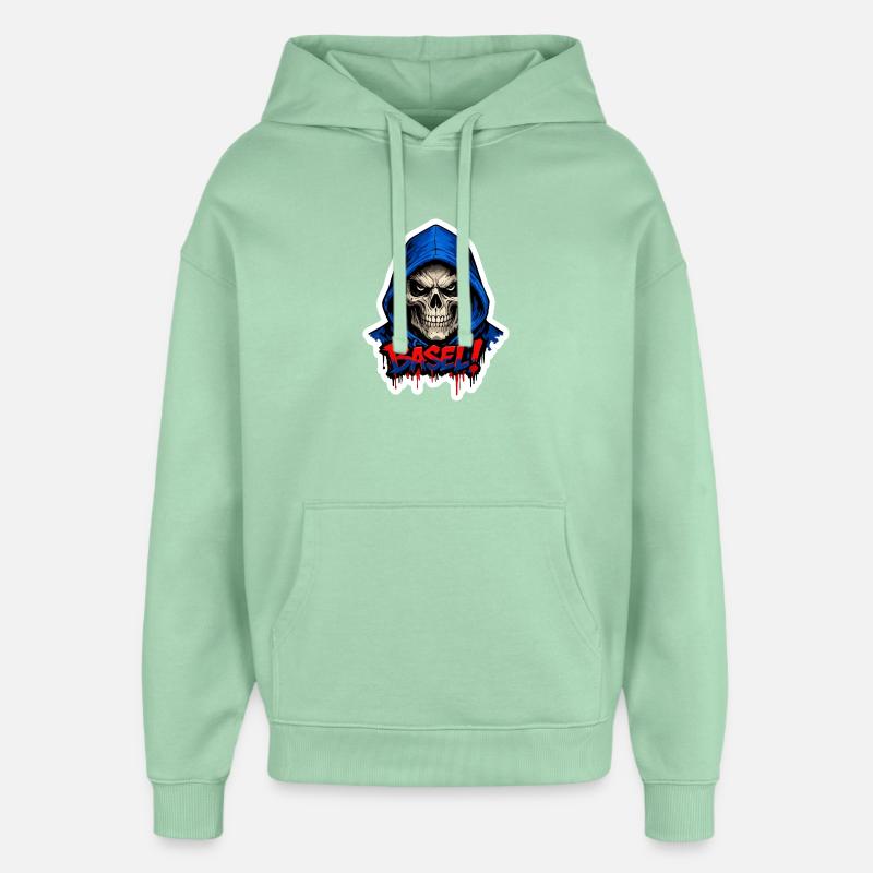 Crâne de Bâle - Sweat à capuche unisexe Stanley/Stella Oversized - jade brumeux