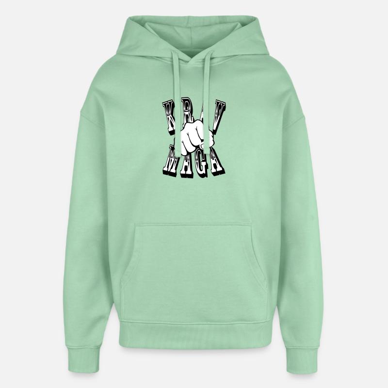 Coup de poing Krav Maga - Sweat à capuche unisexe Stanley/Stella Oversized - jade brumeux