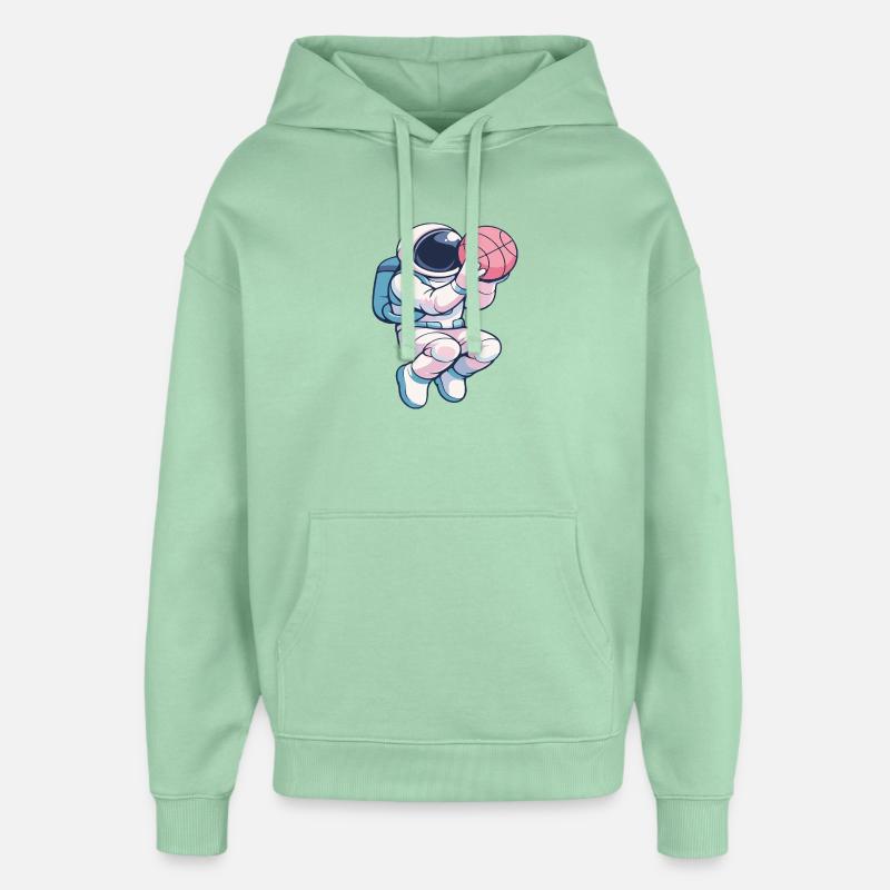 Astro Hoops : Dunk Lunaire - Sweat à capuche unisexe Stanley/Stella Oversized - jade brumeux