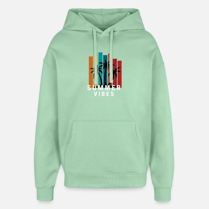 Ambiance estivale - Sweat à capuche unisexe Stanley/Stella Oversized - jade brumeux