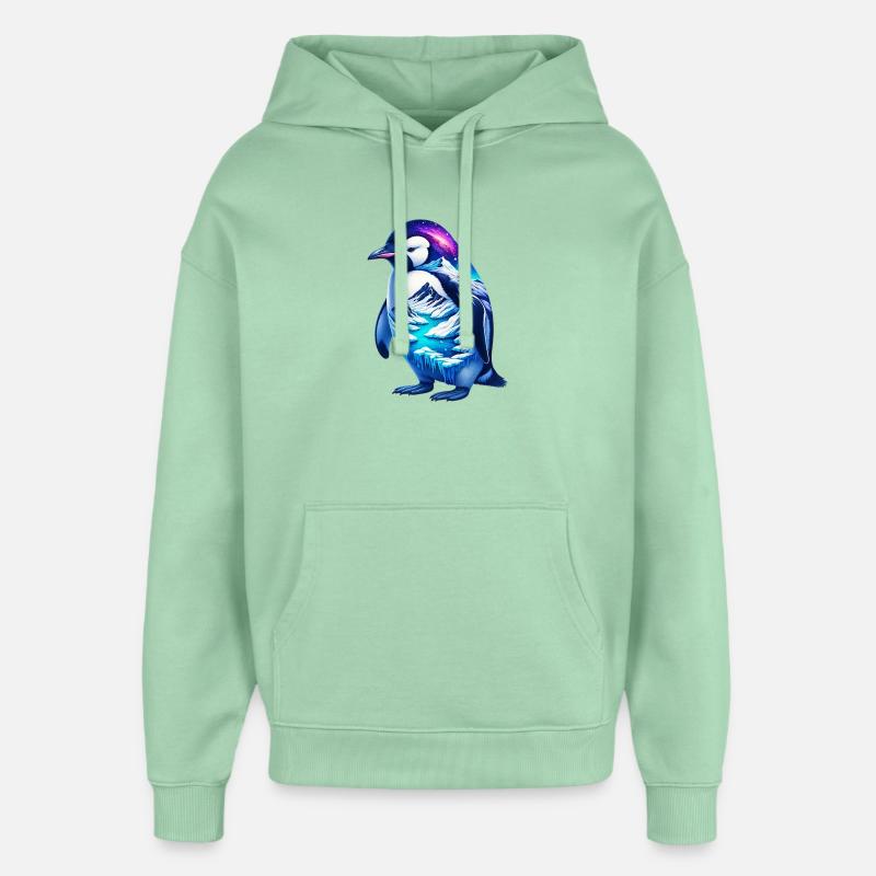 Pingouin - Sweat à capuche unisexe Stanley/Stella Oversized - jade brumeux