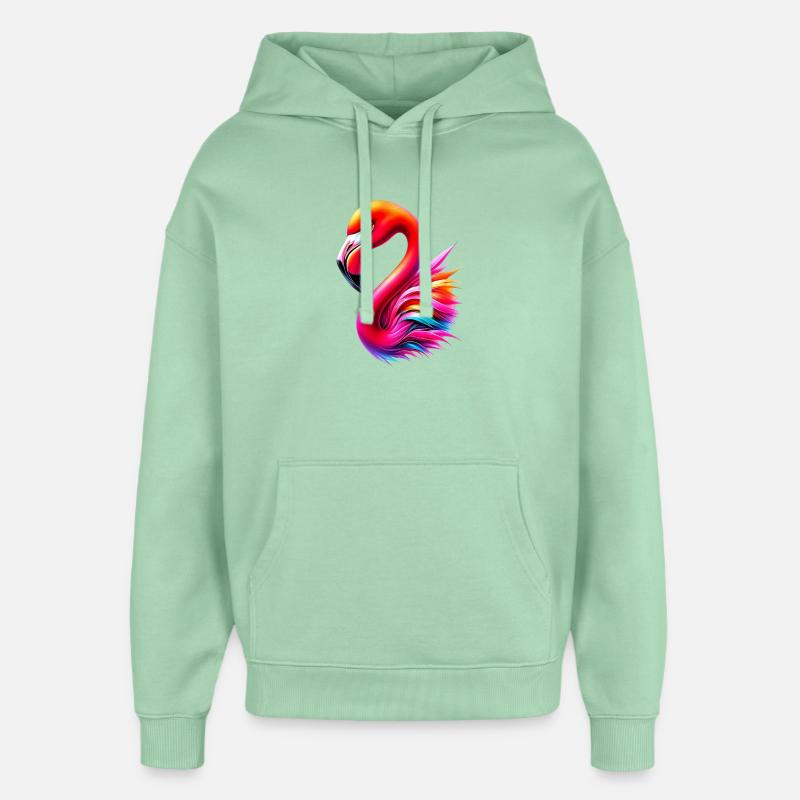 Flamant - Sweat à capuche unisexe Stanley/Stella Oversized - jade brumeux