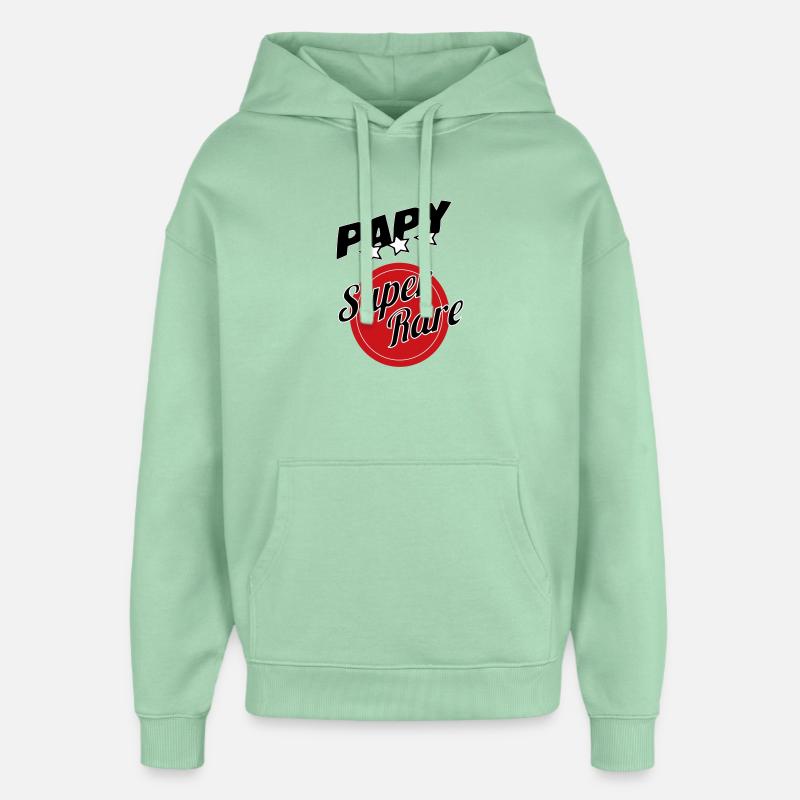 Papy super rare - Sweat à capuche unisexe Stanley/Stella Oversized - jade brumeux