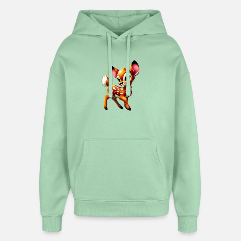 Faon - Sweat à capuche unisexe Stanley/Stella Oversized - jade brumeux