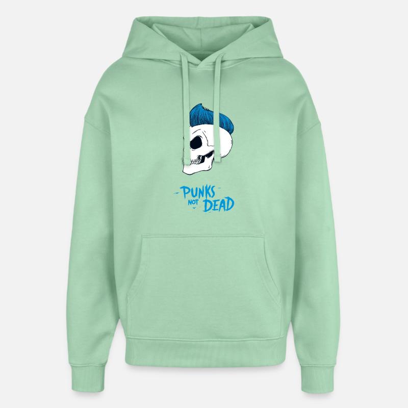 PUNKS NOT DEAD #2 - steam punk'n'roll - Sweat à capuche unisexe Stanley/Stella Oversized - jade brumeux