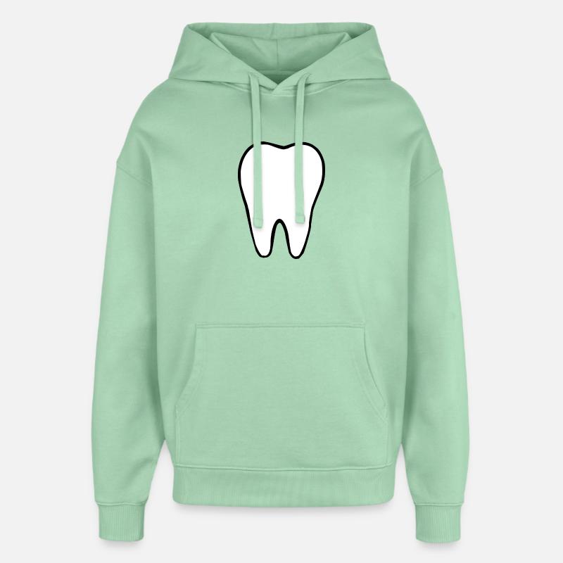 Dent, dents, dentiste - Sweat à capuche unisexe Stanley/Stella Oversized - jade brumeux