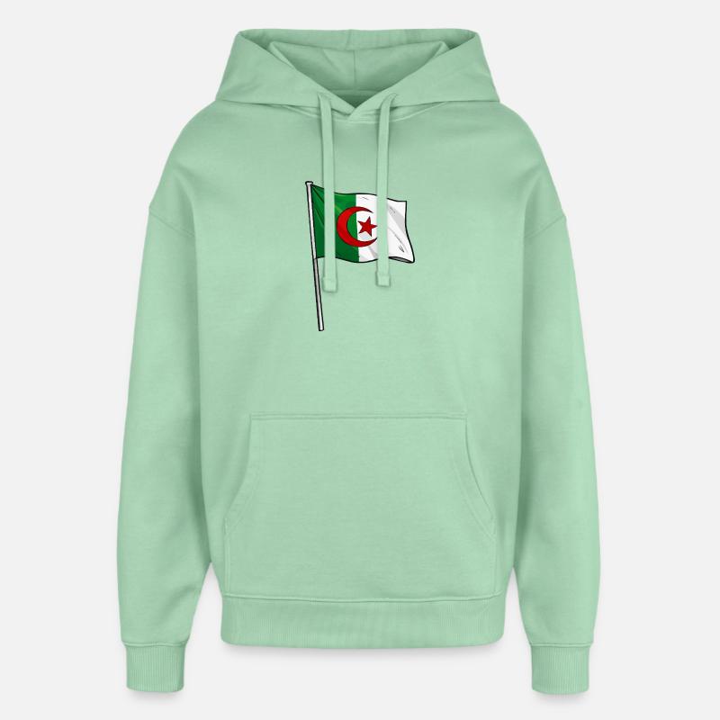 Drapeau algérien - Sweat à capuche unisexe Stanley/Stella Oversized - jade brumeux