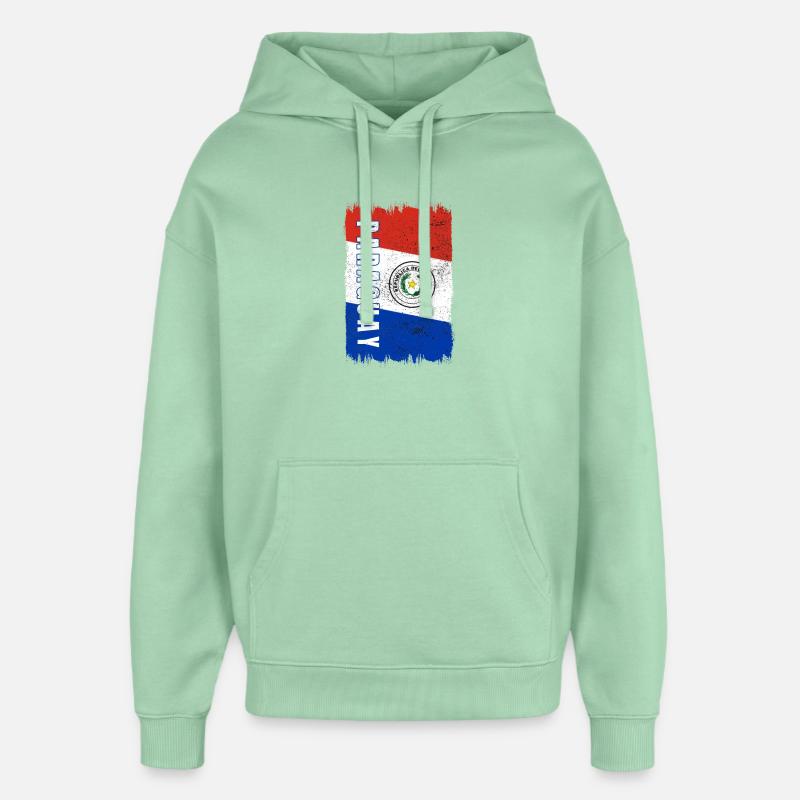 drapeau du Paraguay - Sweat à capuche unisexe Stanley/Stella Oversized - jade brumeux