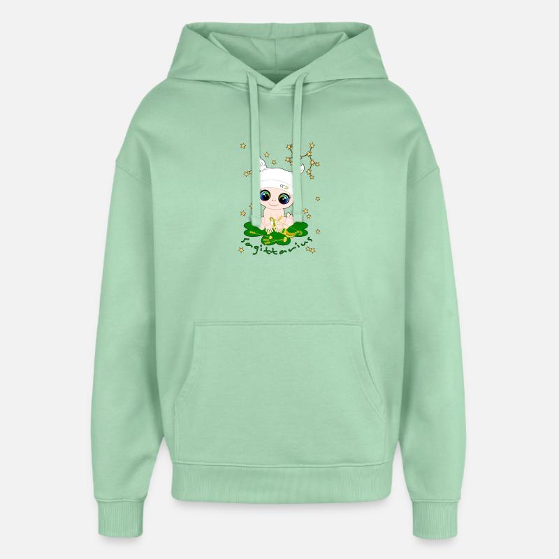 sternzeichen_sagitarius - Sweat à capuche unisexe Stanley/Stella Oversized - jade brumeux